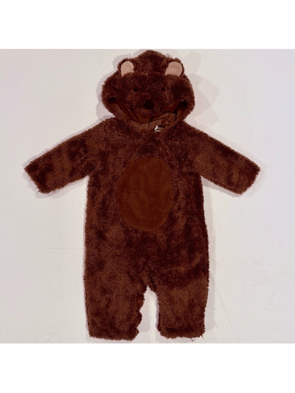 Pottery Barn Kids Bear Costume Boys 6-12M Girls Halloween Faux Fur One-Piece